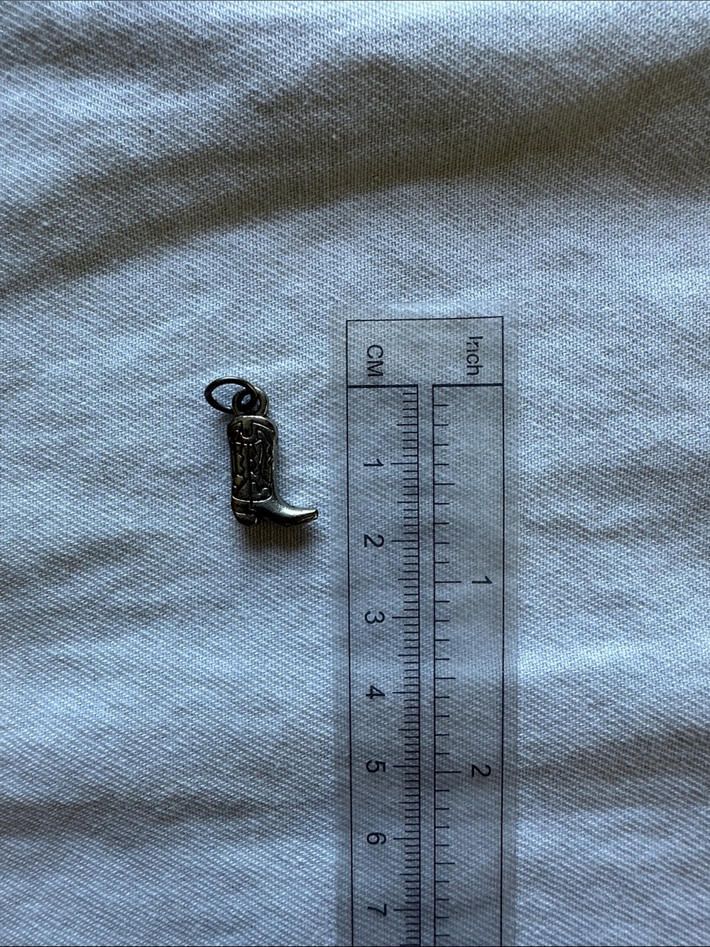 Cowboy Boot Charm Pendant - Antique Silver Tone